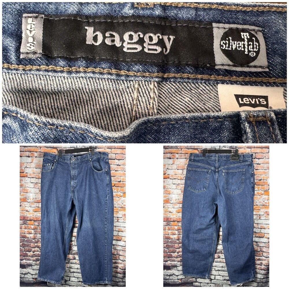 Levis Vintage Y2K Silvertab Baggy Denim 748 Jeans Skater Streetwear 42"x 30"